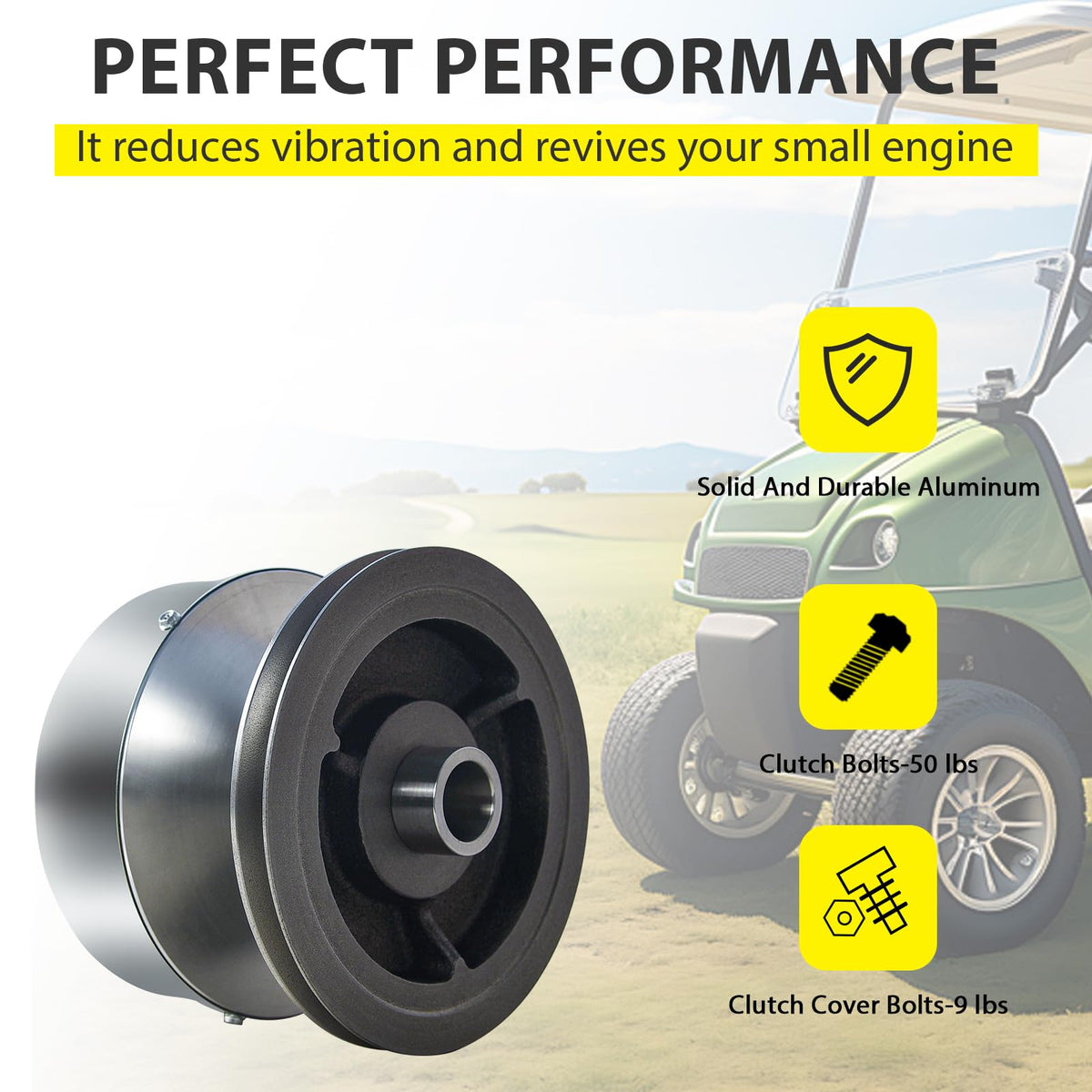 Orle Oko aluminum drive clutch body with durable finish.