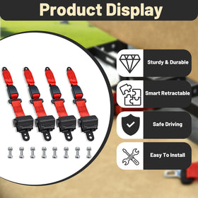 Orle Oko red retractable belt kit increases visibility and comfort.