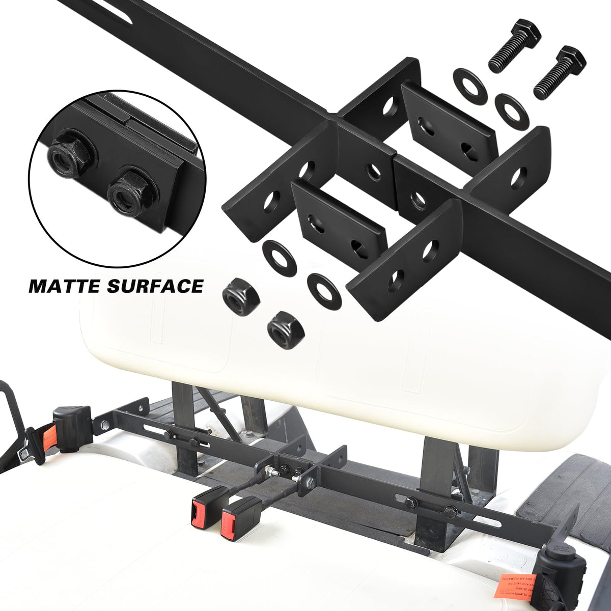 Orle Oko retractable belt adjusts up to 42 inches for versatile seating.