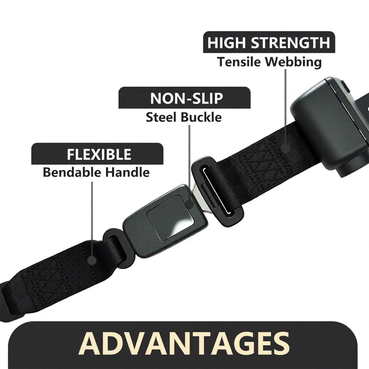 Orle Oko Club Car DS belt assembly enables secure retention on uneven terrain.