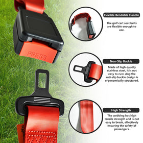 Orle Oko four-pack seat belt kit ideal for multiple seats on golf carts.
