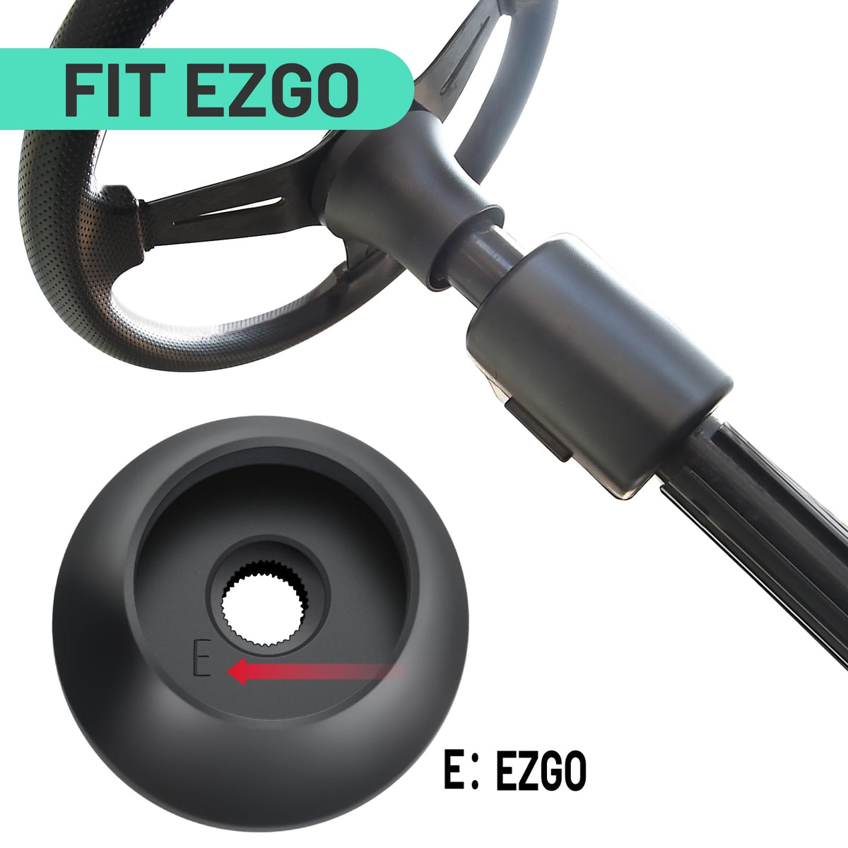 Orle Oko steering wheel adapter in black satin finish, sleek look.