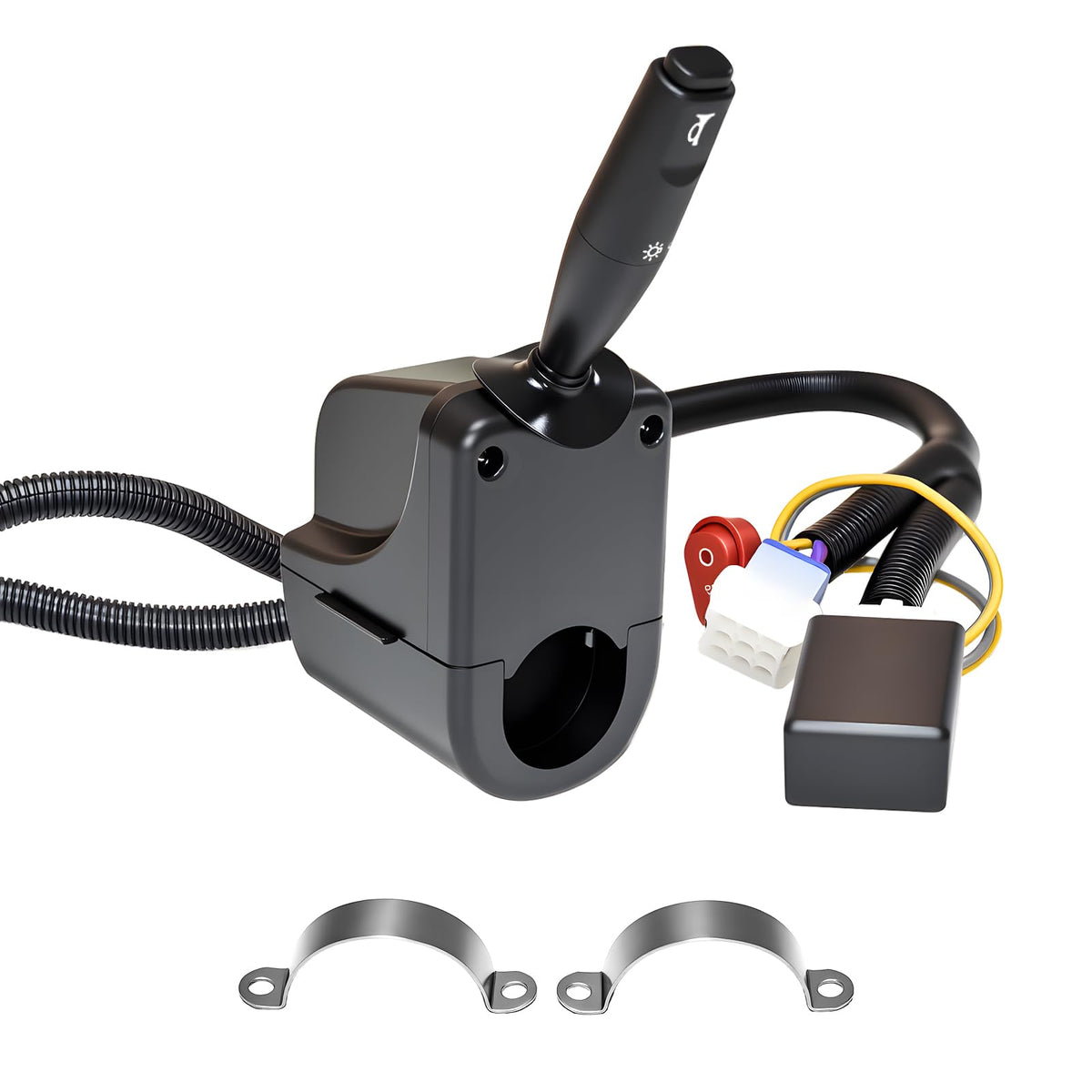 Orle Oko turn signal switch with 9-pin harness for easy golf cart signaling upgrades