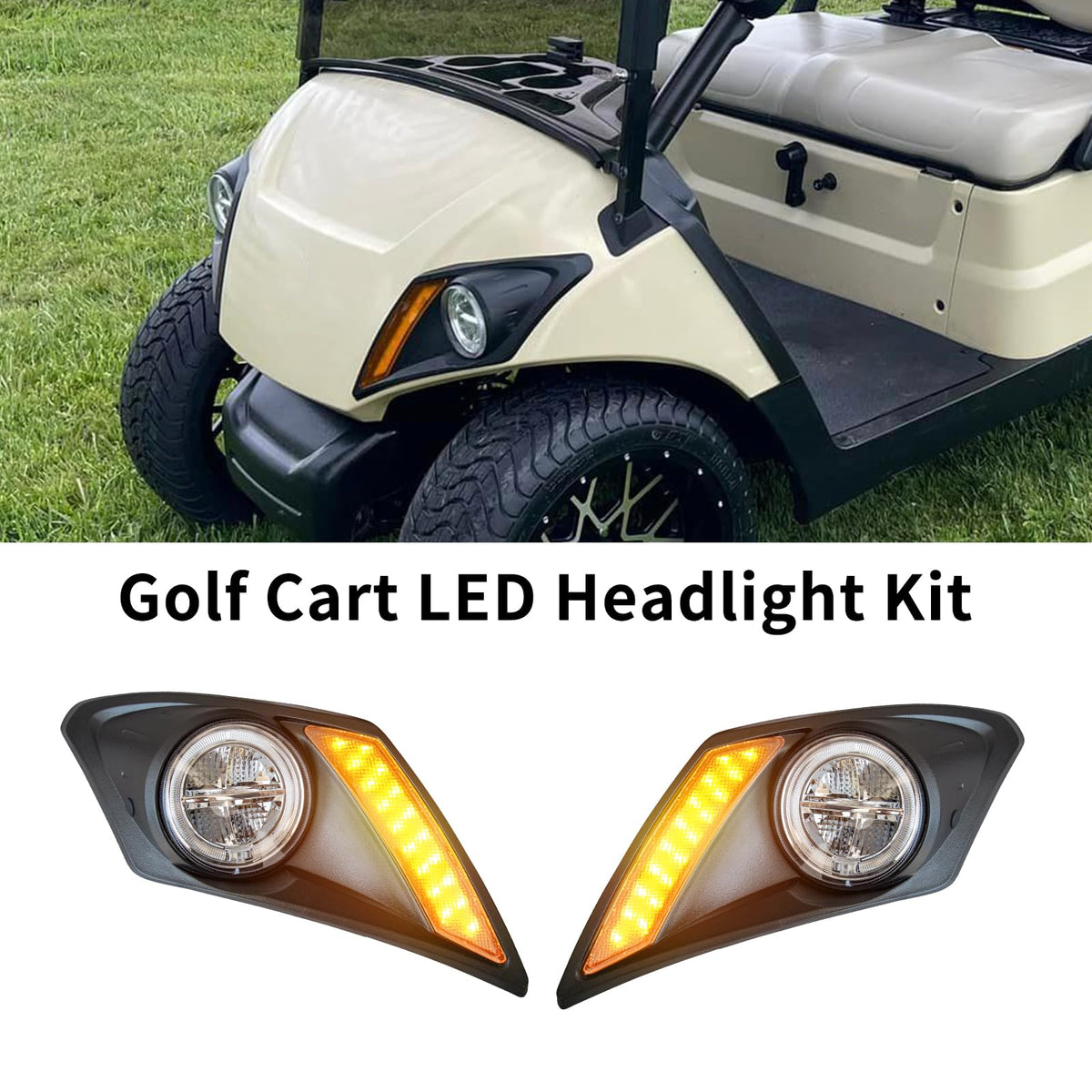 Orle Oko golf cart headlight kit front, reliable lighting upgrade for Yamaha Drive 2