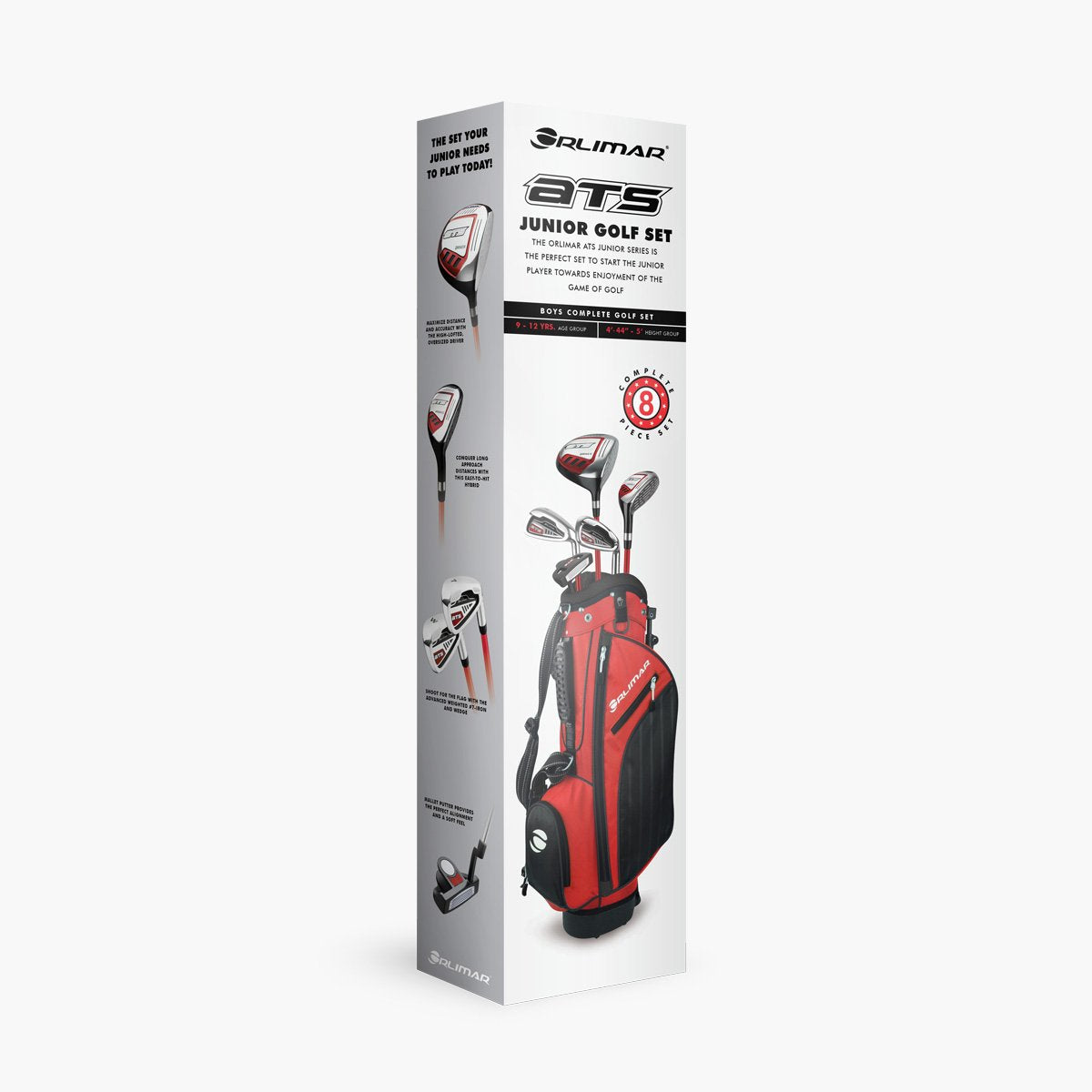 Orlimar ATS junior bag with stand keeps clubs organized