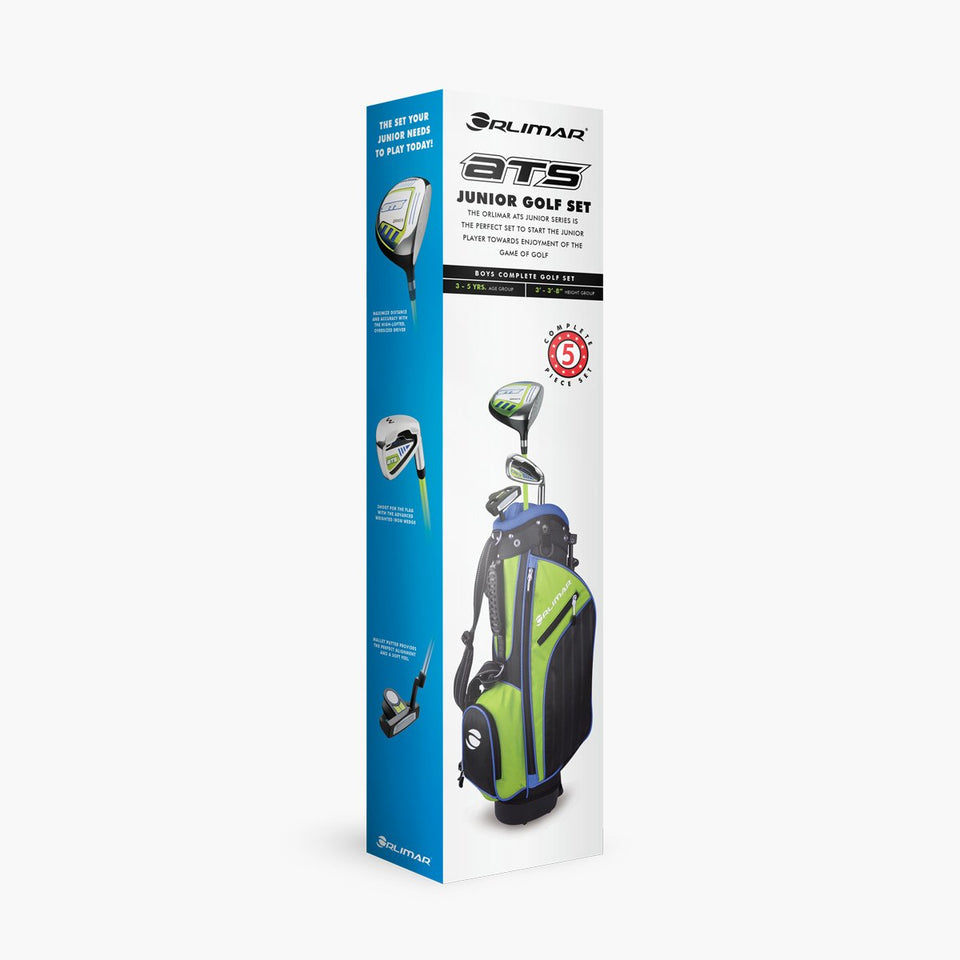 Orlimar ATS junior golf set driver in lime/blue for easy kid practice