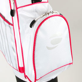 Orlimar ATS Junior Pink Stand Bag stand mechanism, provides stability and hands-free club access.