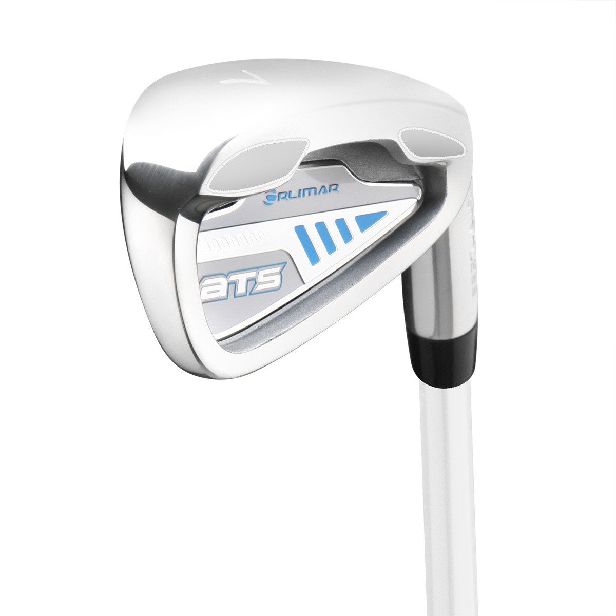 Orlimar ATS Junior 7-iron in sky blue, easy launch for young golfers.