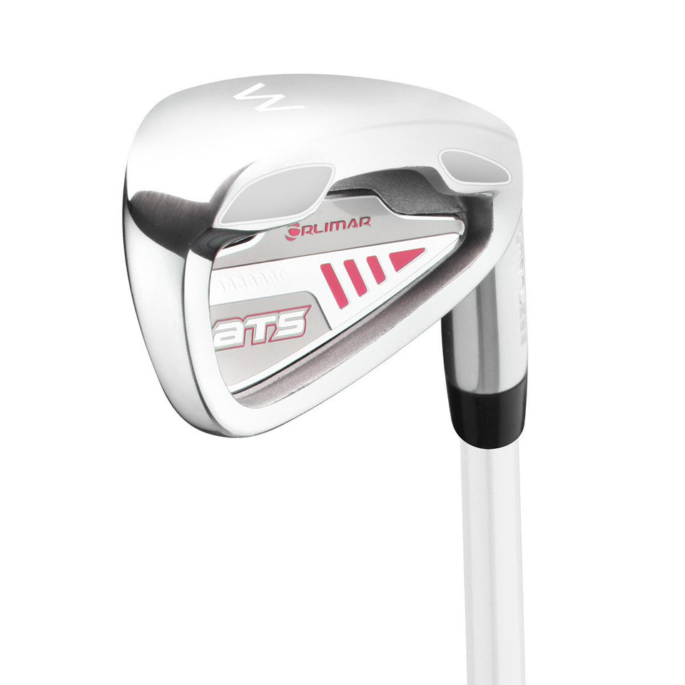 Orlimar ATS Junior pink wedge head highlights lightweight design for higher launches.
