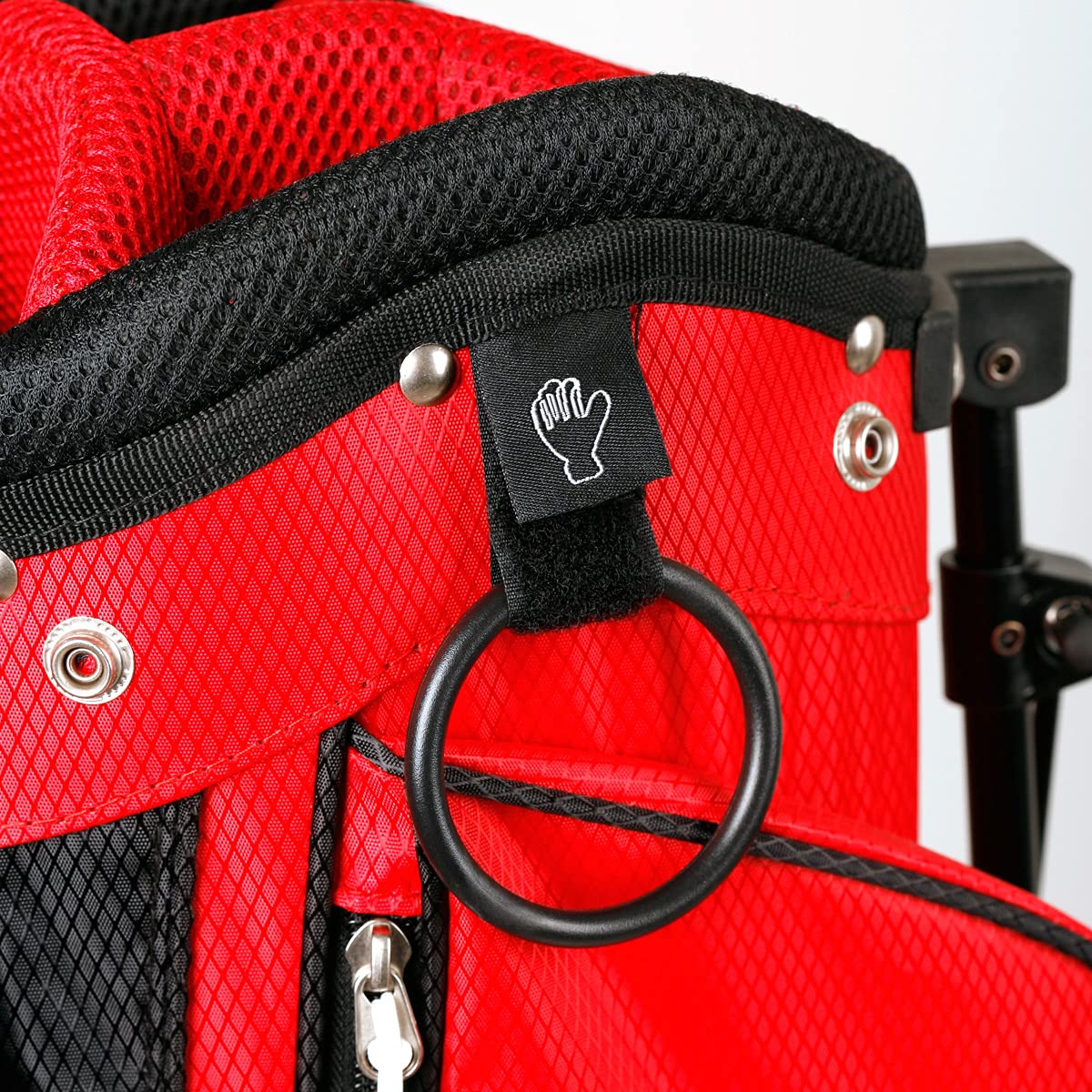 Orlimar ATS Junior stand bag side view reveals compact size for young players.