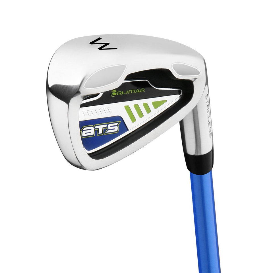Orlimar ATS Junior wedge in blue lime for pitching practice near the green