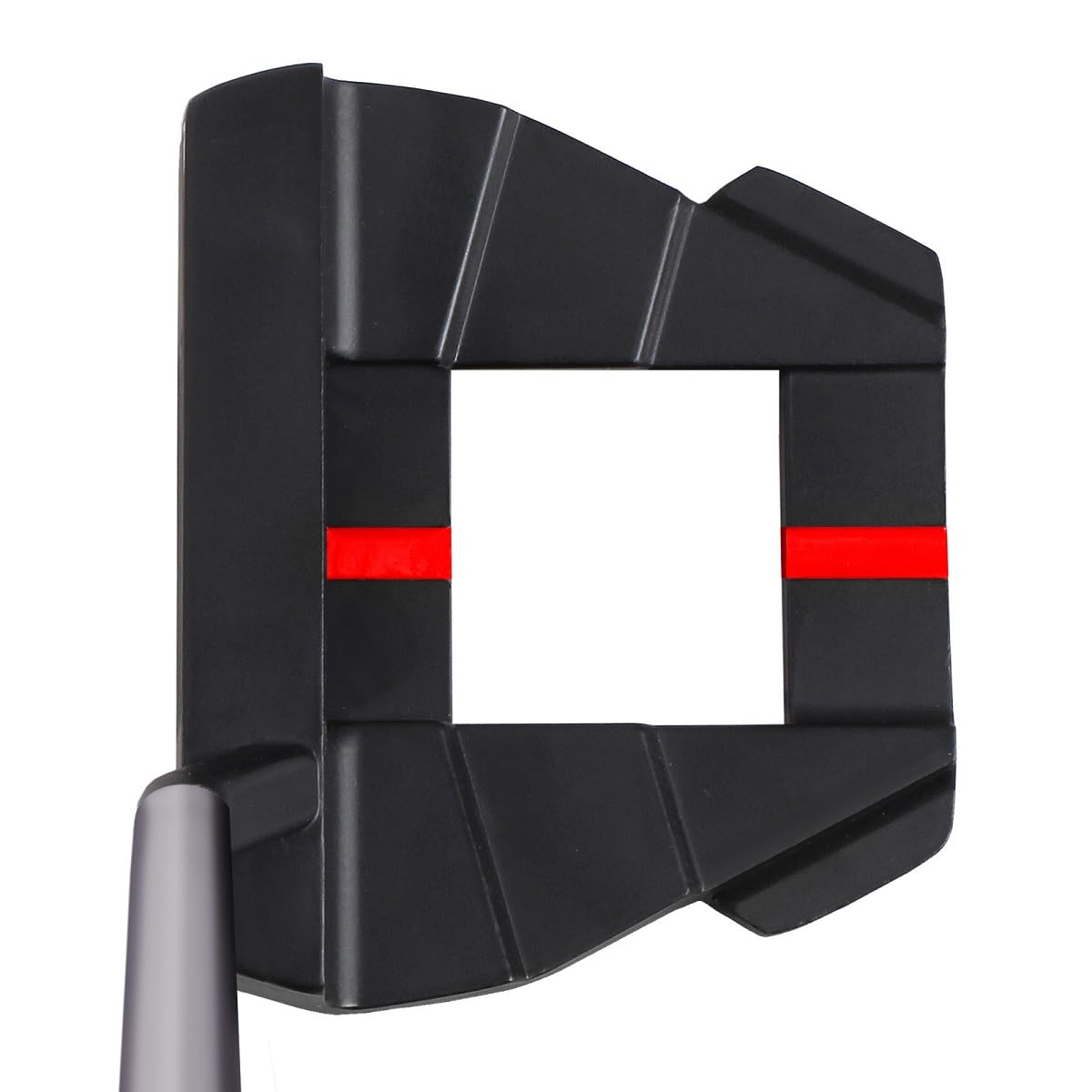 Orlimar F5 Mallet Putter shows naked top rail aiding alignment at address.