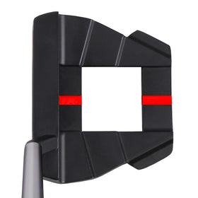 Orlimar F5 Mallet Putter shows naked top rail aiding alignment at address.