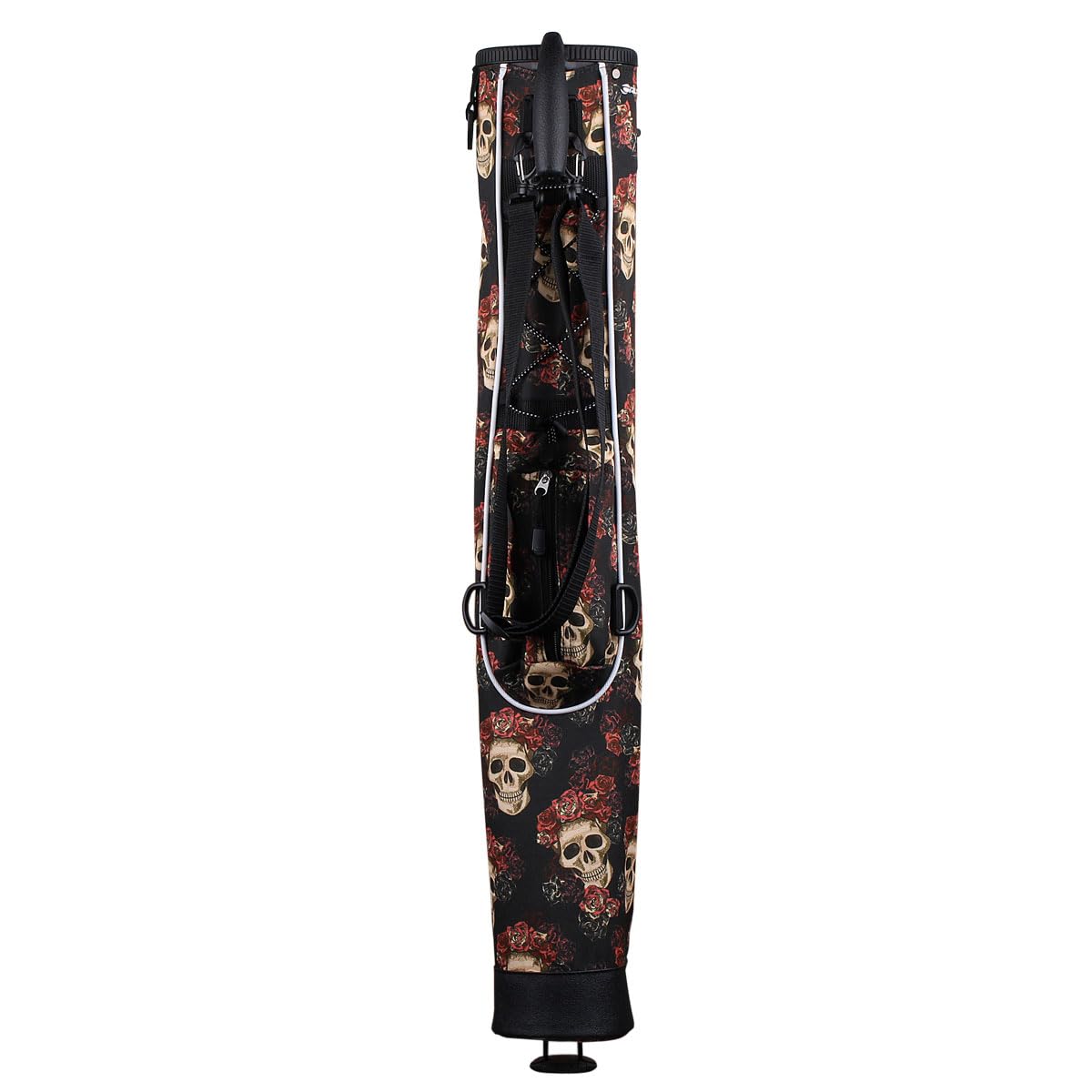 Orlimar Pitch 'n Putt bag stand-legs for stable placement on turf.