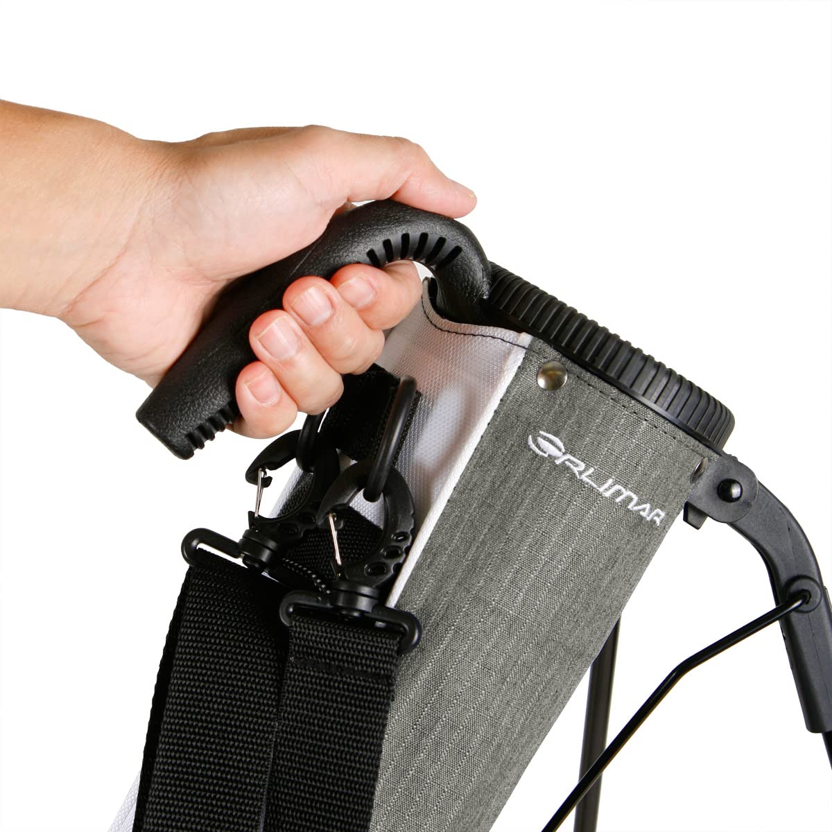 Orlimar Pitch ’n Putt bag warranty note emphasizing durability