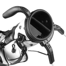 Orlimar Pitch ’n Putt Elite bag with stand deployed for stable club access on turf.