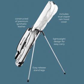 Integrated stand legs provide stable support on grass and turf