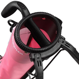 Orlimar Pitch ’n Putt Rose Pink top divider shows capacity for 6–7 clubs.