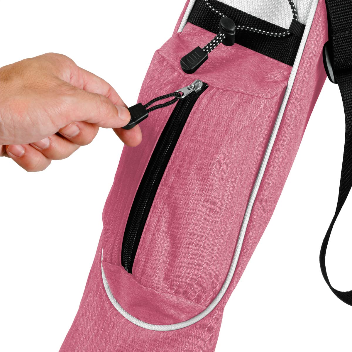 Orlimar Pitch ’n Putt shoulder-strap detail for comfortable hands-free carry.