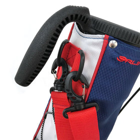 Orlimar Pitch N Putt shoulder strap enables comfy, versatile carry.