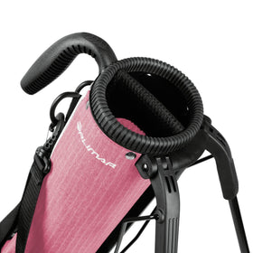 Orlimar Pitch ’n Putt stand-legs extended shows stable upright stand on turf.