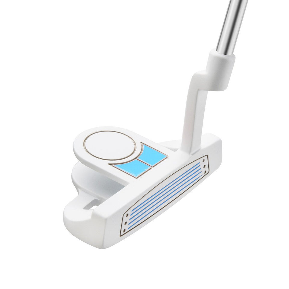 Orlimar Sky Blue junior putter with mallet head for stability on greens.