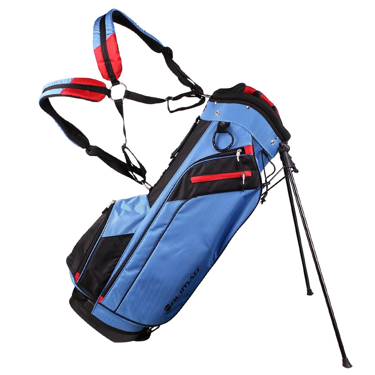 Orlimar SRX 7.4 stand bag top 7-way divider keeps clubs organized.