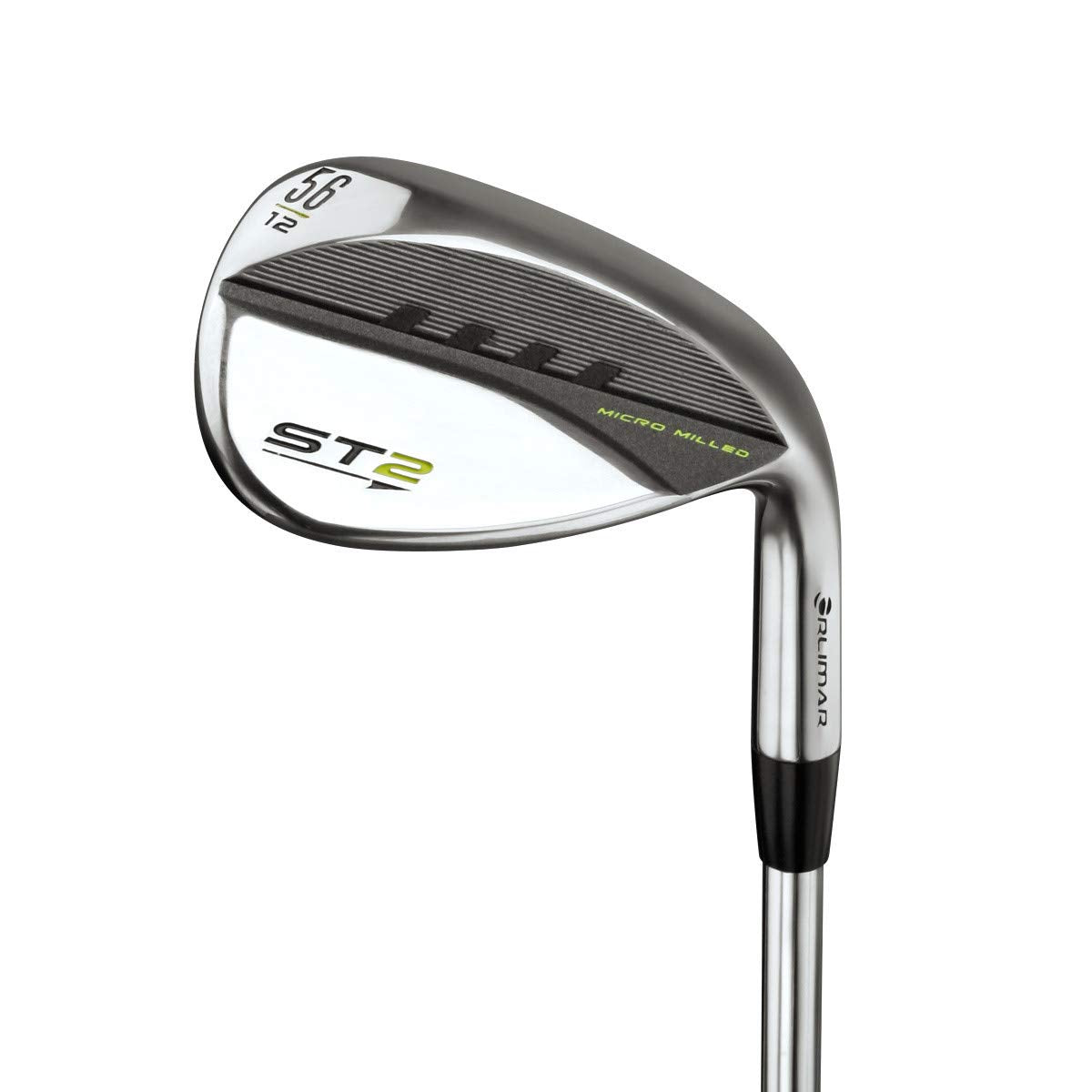 Orlimar ST2 56° sand wedge face laser engraved boosts spin on greens.