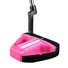 Orlimar Tangent T3 pink-black mallet putter front view highlights high MOI forgiveness
