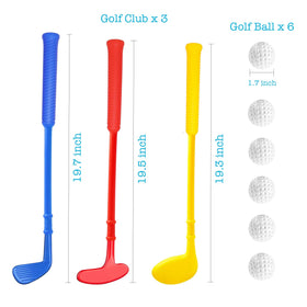 ORZIZRO plastic golf clubs iron for beginners; lightweight swing training toy.