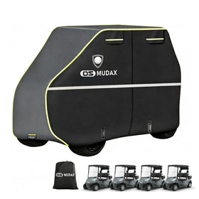 Osmudax golf cart cover front view with reflective edge for nighttime safety