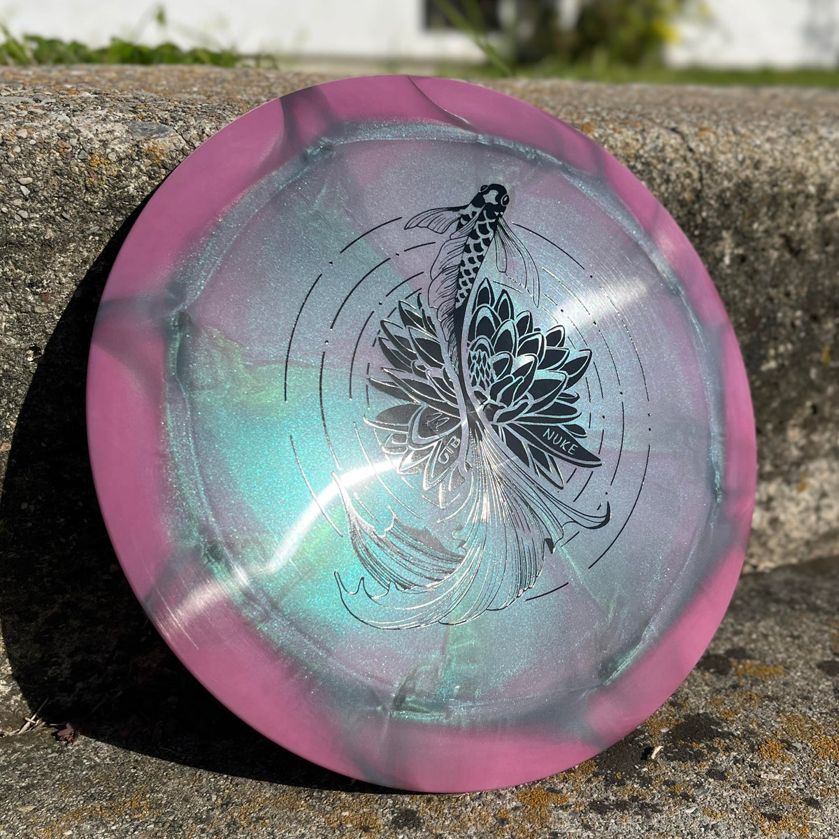 OTB Paige Pierce Nuke swirl disc with fast, overstable fade.