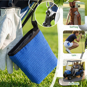 Outus golf bag clip keeps tools hands-free during rounds.