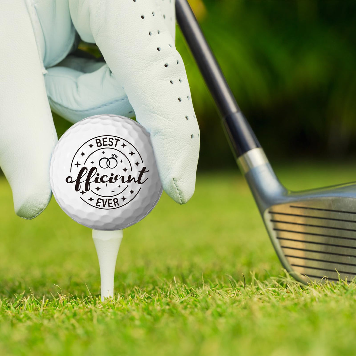 Outus officiant golf ball style B close-up, durable gift for ministers