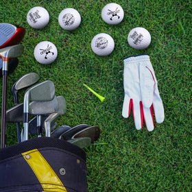 Outus officiant golf ball style C close-up, complements ceremony gift boxes
