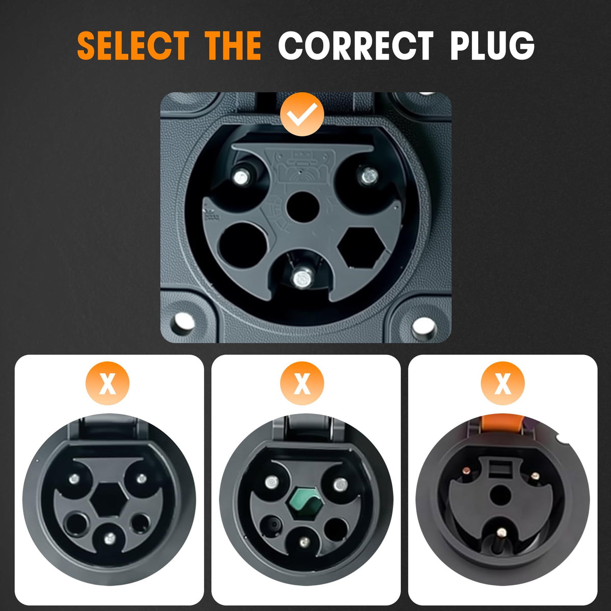 Ovabeyna 120V 3-pin charger cable assembly for golf carts