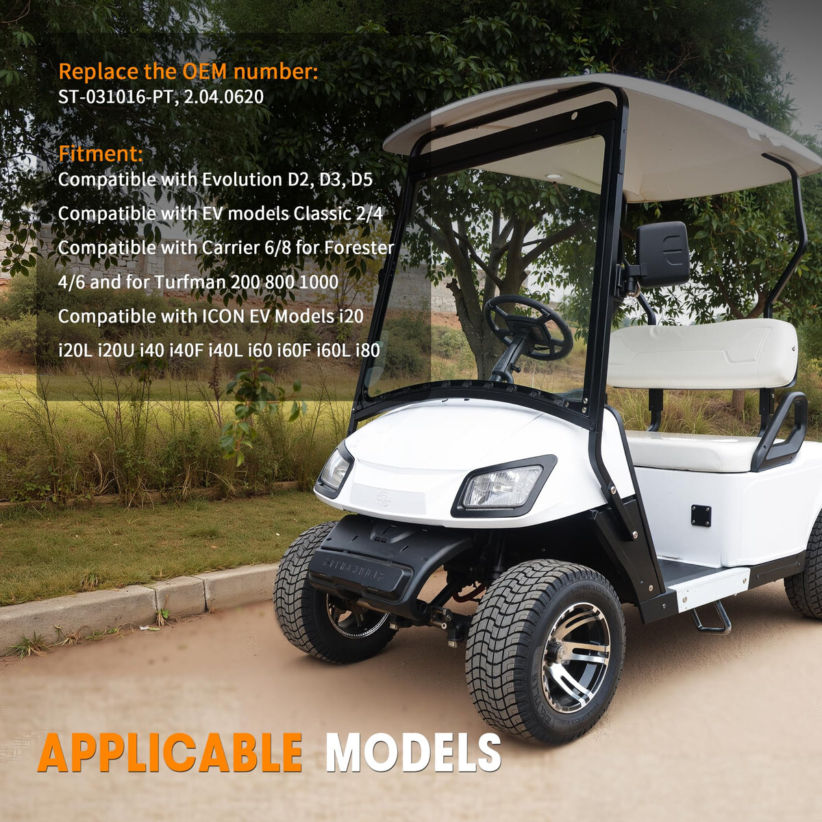 Ovabeyna wall plug charger cord for 48V golf carts