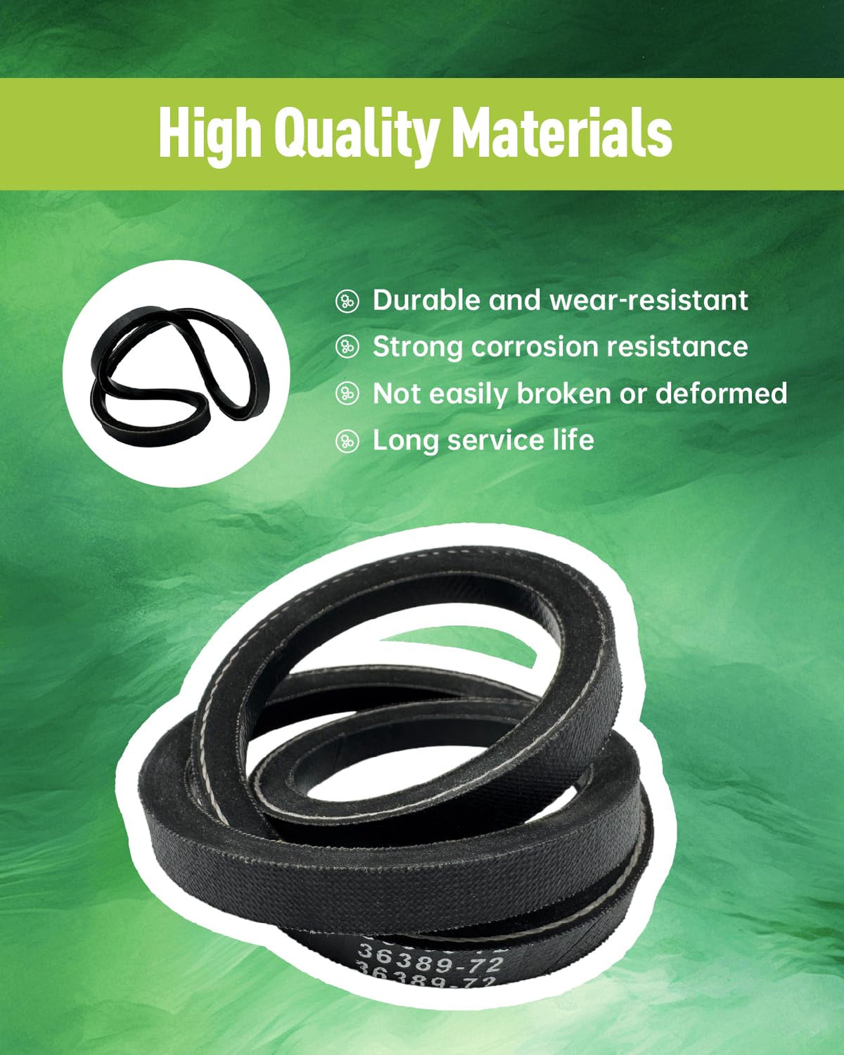 OWNDR replacement belt for 36389-72 family, direct-fit compatibility.