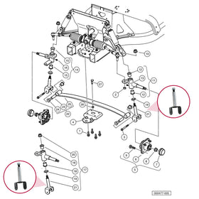 OXTOUF kit contents include king pin assemblies and bushings for complete front-end repair.