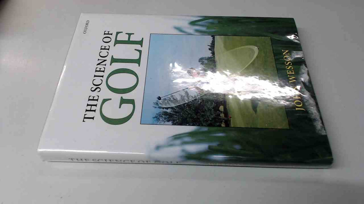 The Science of Golf book cover by Oxford University Press, highlighting aerodynamics and swing analysis.