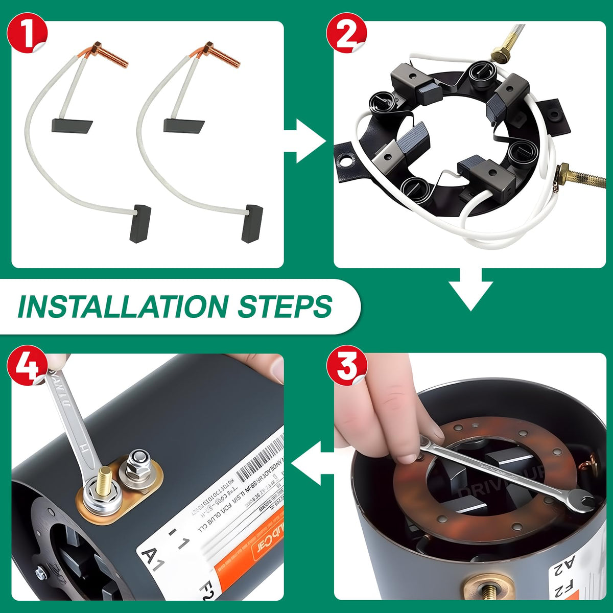 OXTOUF kit fits Club Car 1994-up 36V/48V GE motors.