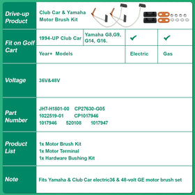 OXTOUF kit compatible with Yamaha G8–G16 carts for versatile use.