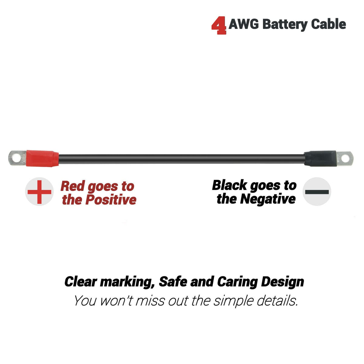 OXTOUF TXT golf cart cable set 13-inch black for EZGo, flexible routing.