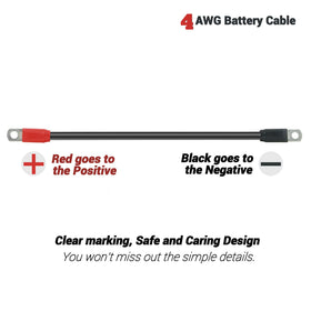 OXTOUF TXT golf cart cable set 13-inch black for EZGo, flexible routing.