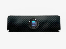 OZ-USA carbon fiber dash cover over golf ball holder for premium style and organization.