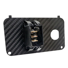 OZ-USA carbon fiber key switch plate assembly demonstrates EZGO Medalist TXT compatibility