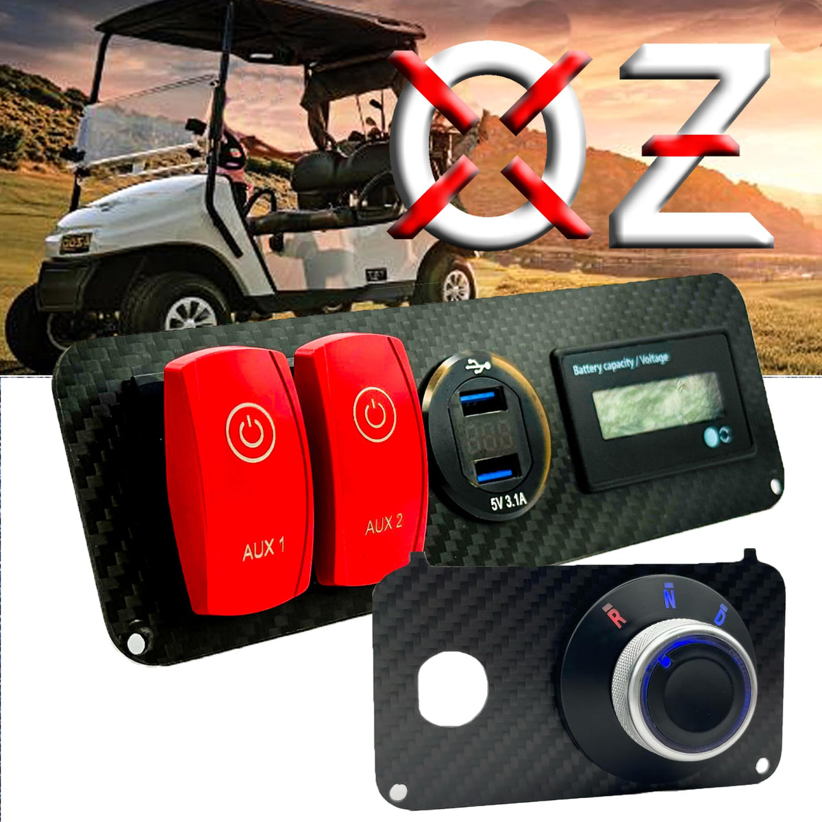OZ-USA golf ball holder cover plate; keeps accessories organized and accessible.