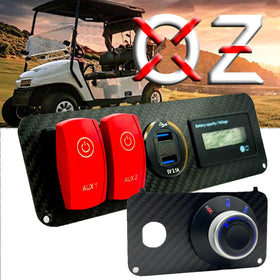 OZ-USA golf ball holder cover plate; keeps accessories organized and accessible.