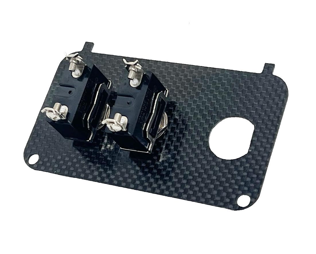 OZ-USA carbon fiber panel installed on golf cart accessory panel.