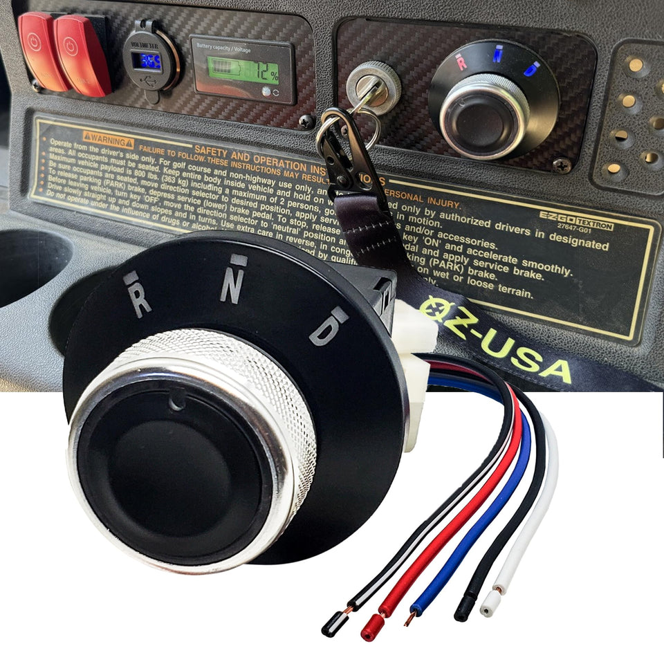 OZ-USA rotary gear selector with blue LED backlight improves night operation